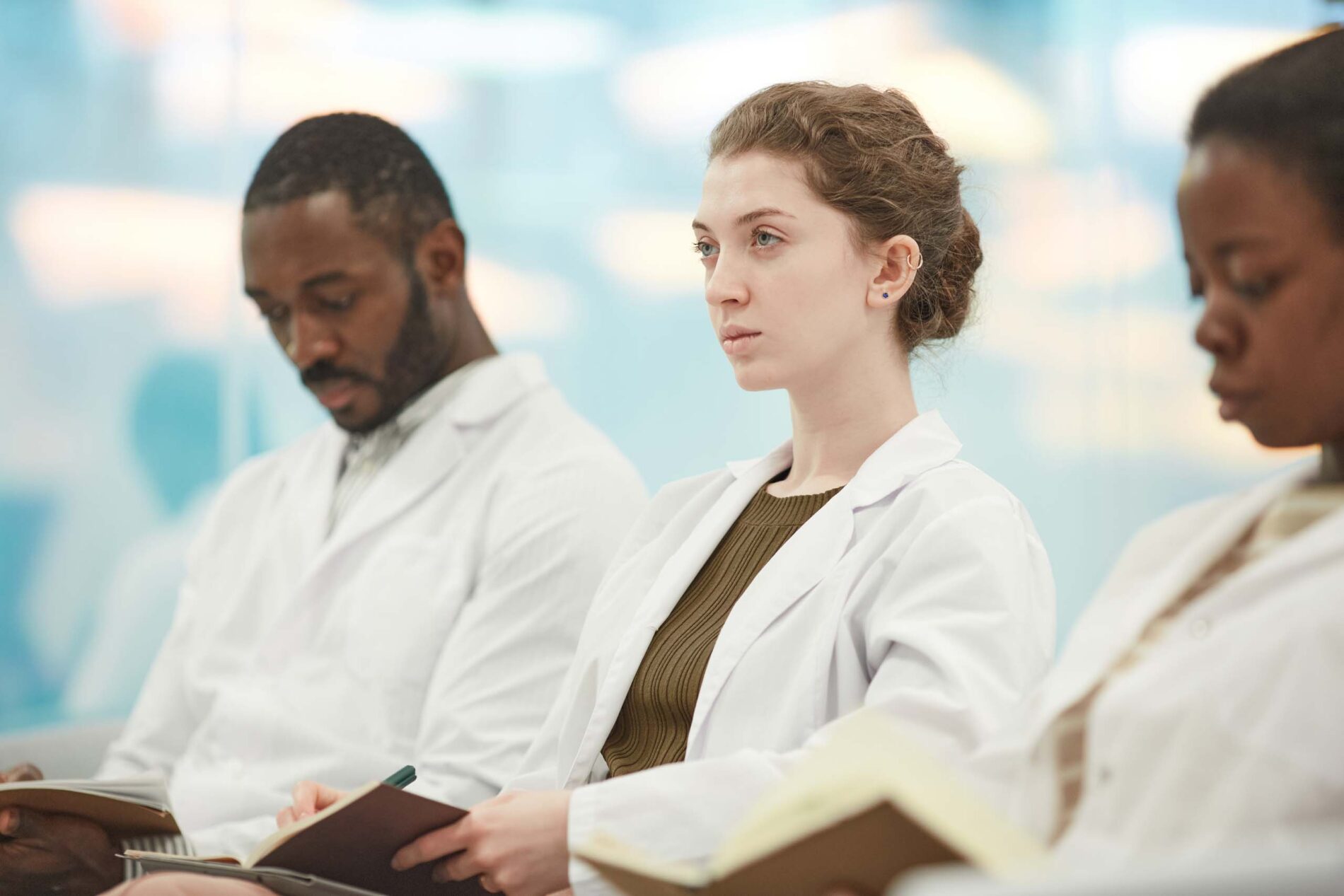 young medical students at a seminar